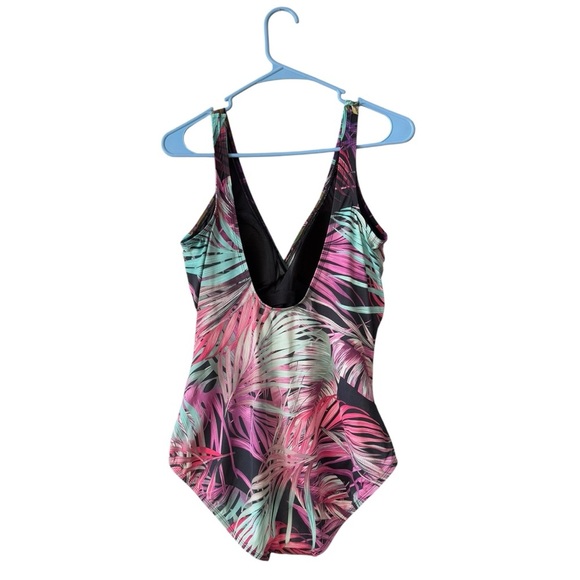 Miradonna by Miraclesuit Bahama Palms 1 Pc Swimsuit Plus Size 14 Pool Resort - Picture 8 of 8